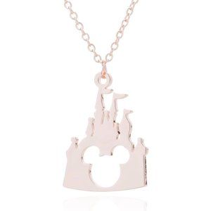 Disney Magical Castle Mickey Rose Gold Necklace